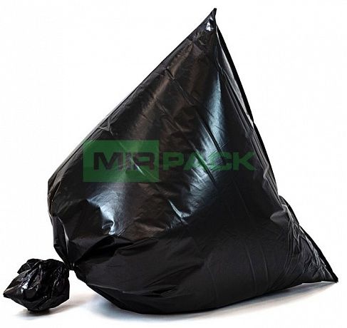 Мешки для мусора 180 л, 80 мкм, ПВД, 100 шт. черные, 2х слойные - Вид 2